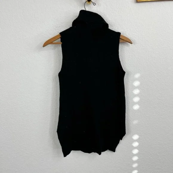 FCUK French Connection Sleeveless Mozart Knit Turtleneck Sweater - Picture 5 of 6